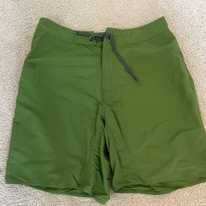 Patagonia mens swim suit. Green size 34”